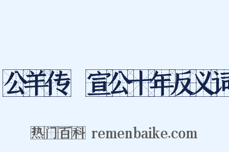公羊传·宣公十年反义词是什么意思的图片